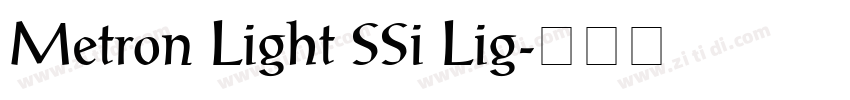 Metron Light SSi Lig字体转换 Metron Light SSi Lig字体转换
